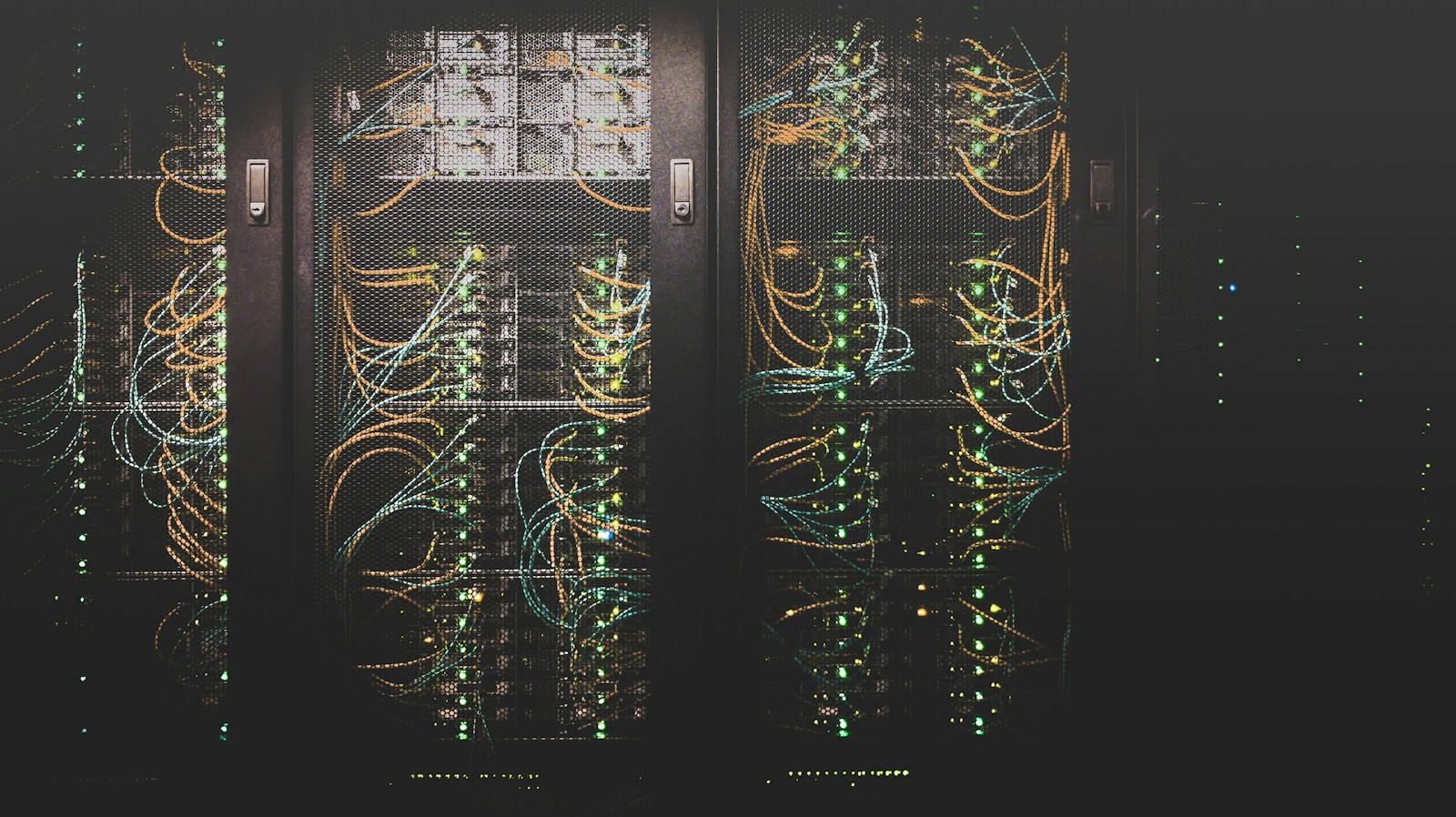 Server racks and cabling in a data center